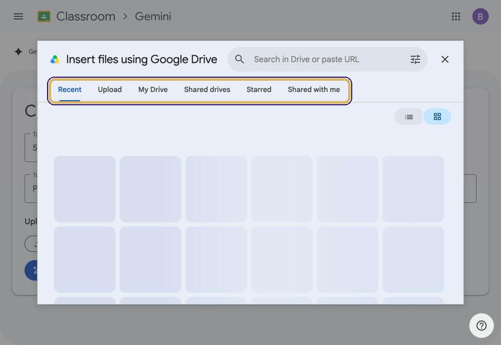 Insert files using Google Drive picker